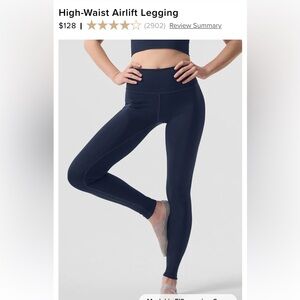 Alo Airlift Leggings size M navy blue